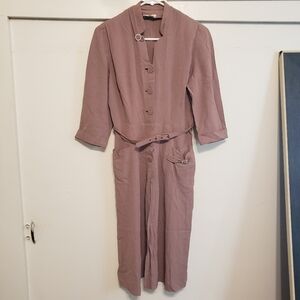 Vintage 1940s-1950s Pink Mauve Dress